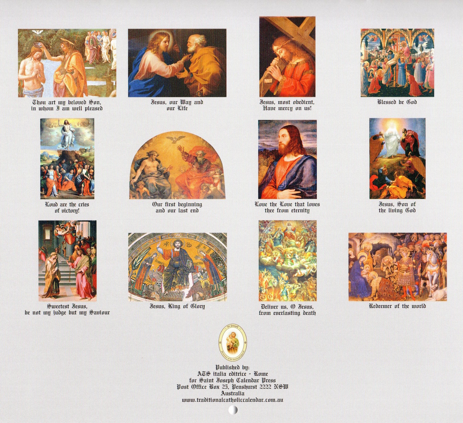 Saint Joseph Calendar Press Traditional Catholic Cards and Calendars